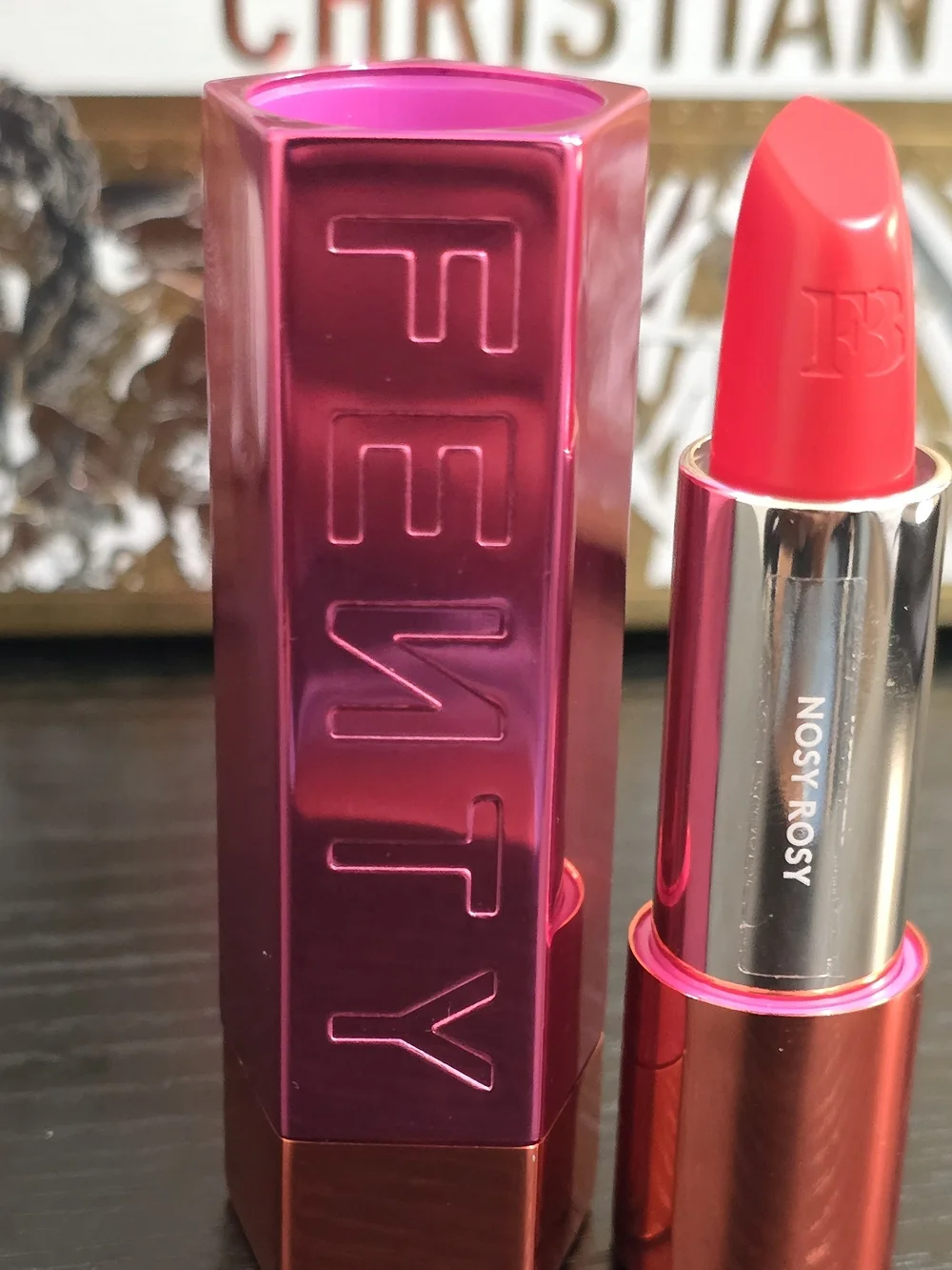 Fenty Beauty Iconic Semi-Matte RefillLipstick In Nosy Rosy Vibrant Pink-Red NWOB